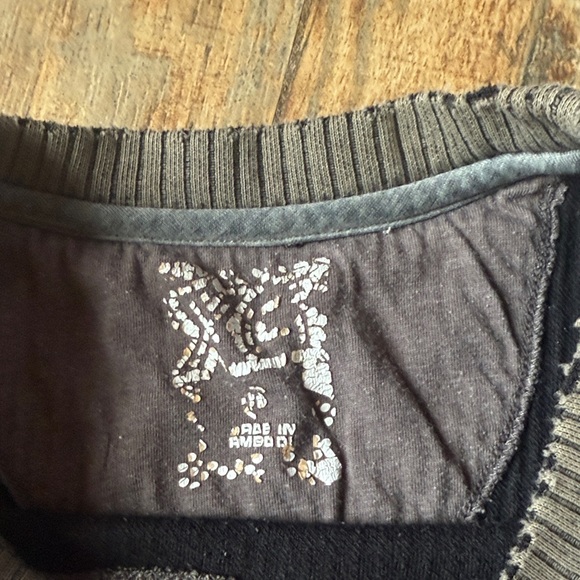 Point Zero Men's Charcoal Long Sleeve sweater/tee - Picture 2 of 3